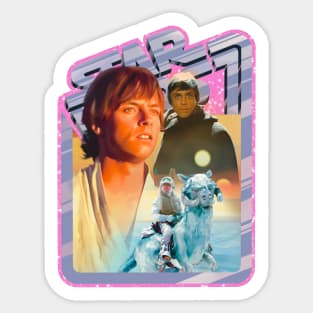 Hero (pink starfield, original border) Sticker